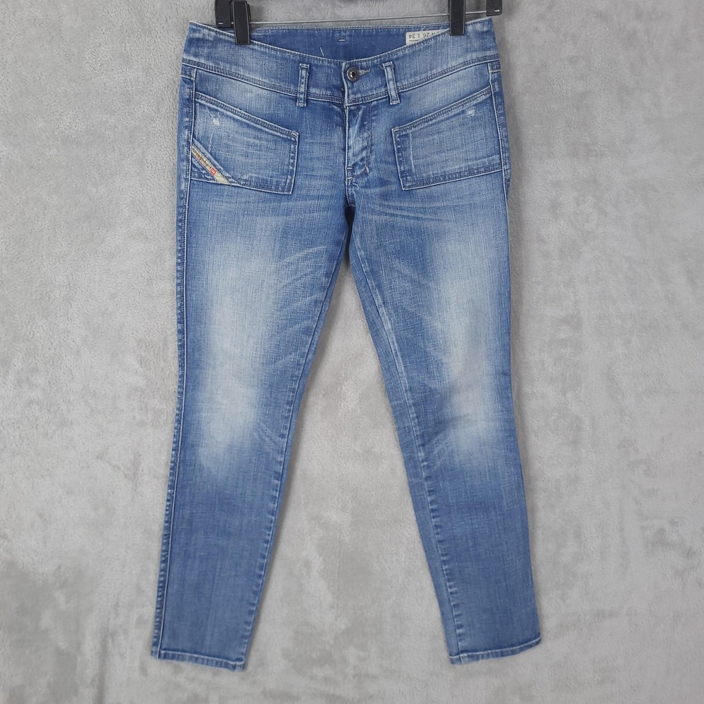 Diesel Jeans Womens 26 Blue Hushy Slim Ankle Length Stretch 008W7